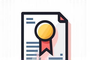 Certificate icon representing certification.
