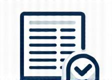 Icon representing an application form.